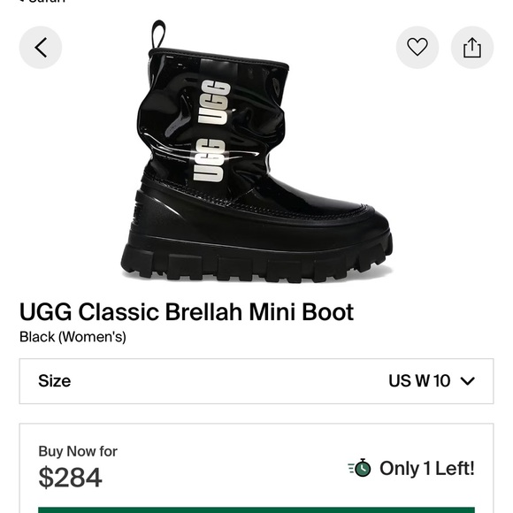 UGG classic Brellah mini Boots sz 10 womans - Picture 6 of 6